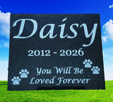 Grave Marker Headstone Garden Pet Loss Memorial Burial Stone Granite Plaque A4