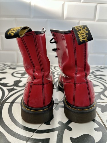 Botas Dr Martens 1460 para mujer de cuero rojo con 8 ojales talla UK 6 EU 39 - Imagen 7 de 15