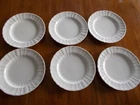 6 x KPM Berlin Rocaille white salad dessert plates dm 22cm 1st Choice Mint Condition