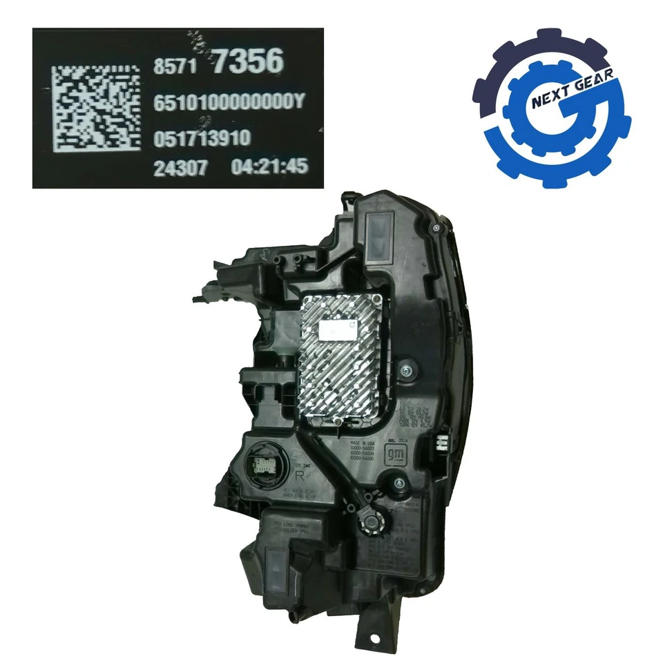 Faro LED completo derecho OEM GM con lengüeta rota para GMC Yukon Denali 2025 85717356 Foto 4 de 4