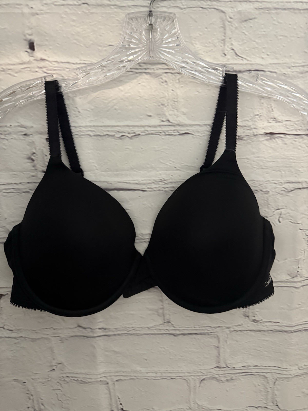 Calvin Klein Solid Black Padded Underwired Bra Si… - image 1