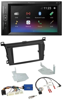 Pioneer DAB Lenkrad 2DIN Bluetooth USB Autoradio für Toyota RAV 4 ab 2013 - Bild 1 von 4
