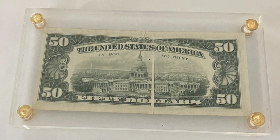 "  ERROR  "  SERIES OF 1969 C  $50.00  FEDERAL RESERVE NOTE, L 14843080 A - Image 2 of 4