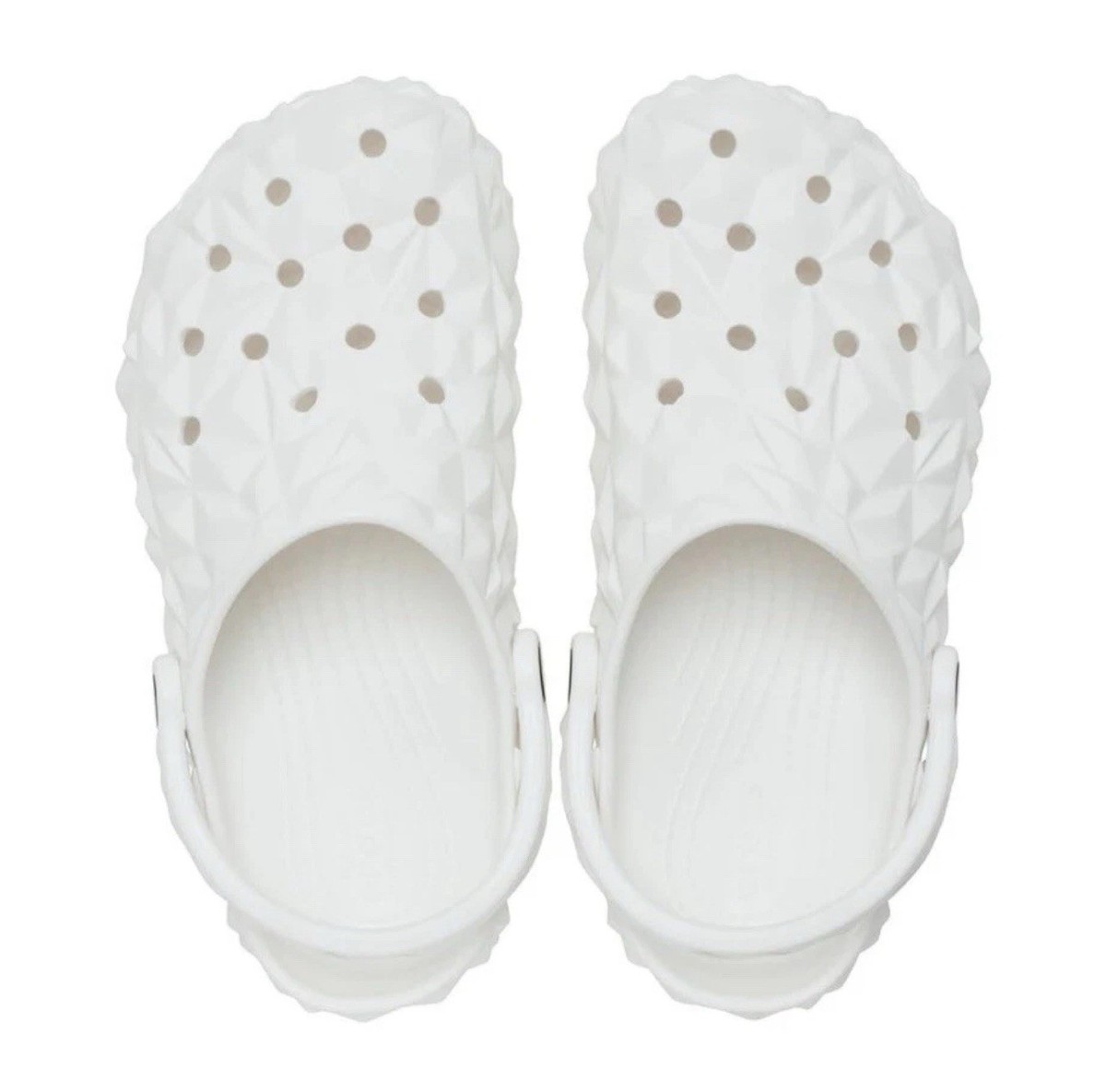 Crocs Classic Geometric Clog Sandals Men's 9 White Slide Shoes