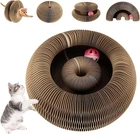 Interactive Cat Toy Thick Scratching Pad with Ball Track for Indoor Cat Exercise