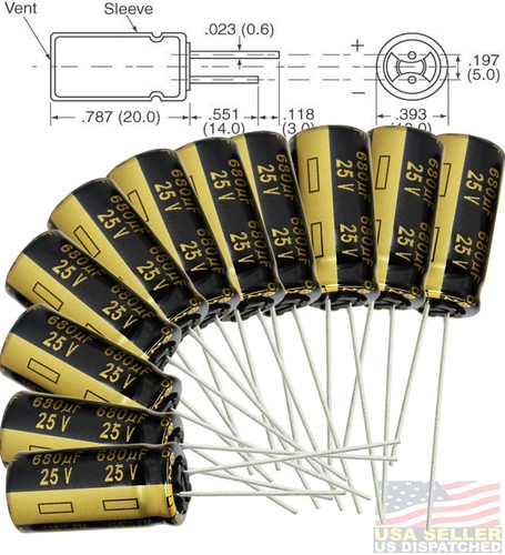 Panasonic FM 470uF 35v Low-ESR Radial Capacitors 5000hrs @ 105C 10mm (Pack Of 4 - Foto 5