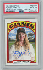 2022 Topps Archives Fan Favorites Alyssa Nakken Autograph PSA 10 GEM MINT Auto