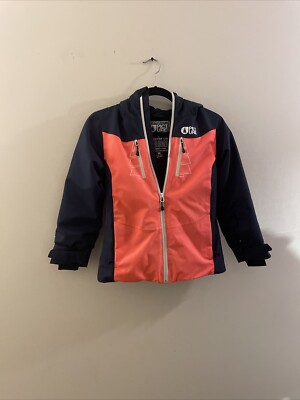 Picture Expedition Line organic ski jacket Dry Play Navy Pink Girls Size 10