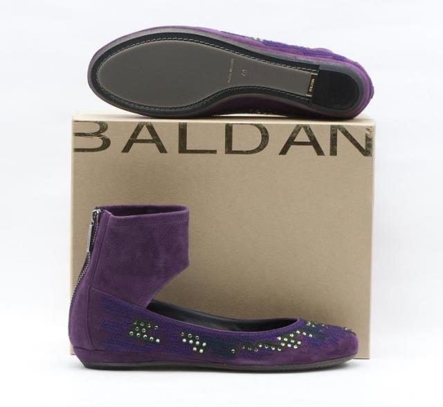 Baldan Purple Suede Pelle Flat With Crystals & Stitching Taglia Taglia Taglia 39 0640f7 Baldan Purple Suede Pelle Flat With Crystals & Stitching Taglia Taglia Taglia 39 0640f7