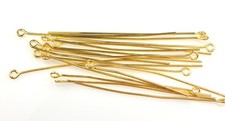 100 GOLD PLATED 2 INCH EYE PINS 21GA