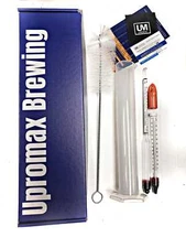 Upromax Hydrometer Alcohol Meter Test Kit: Distilled Alcohol  0-200 Proof Deluxe