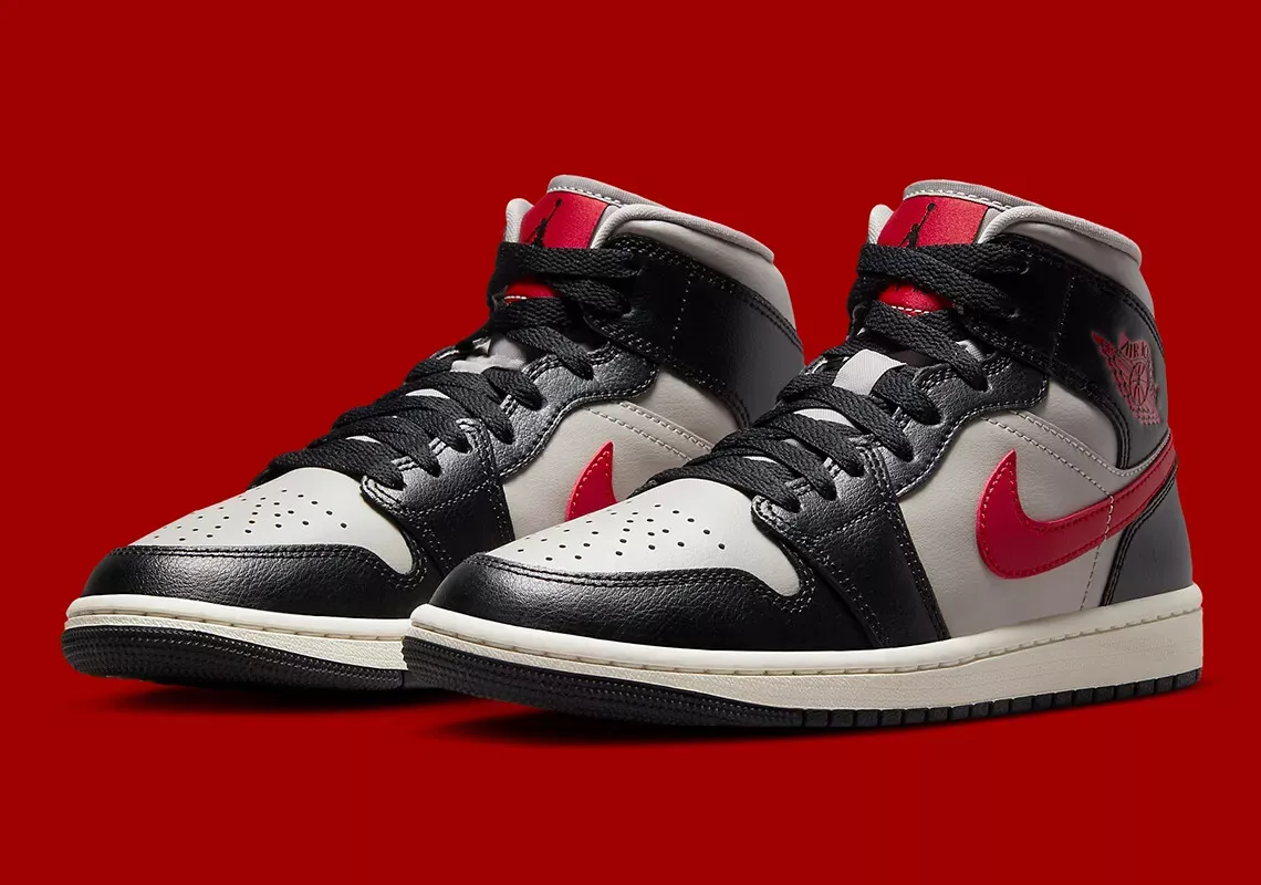 Air jordan 1 grey and best sale red