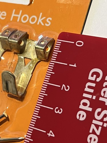 Kit 6 ganci per appendere foto cornice portafoto set chiodi ottone sigillati nuovi - Foto 6 di 6