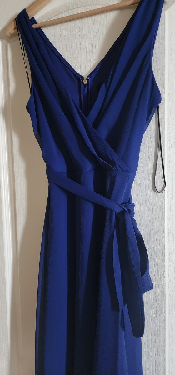 princess polly baby blue dress DKNY Drop Waist Bubble Hem Midi Dress main image 1