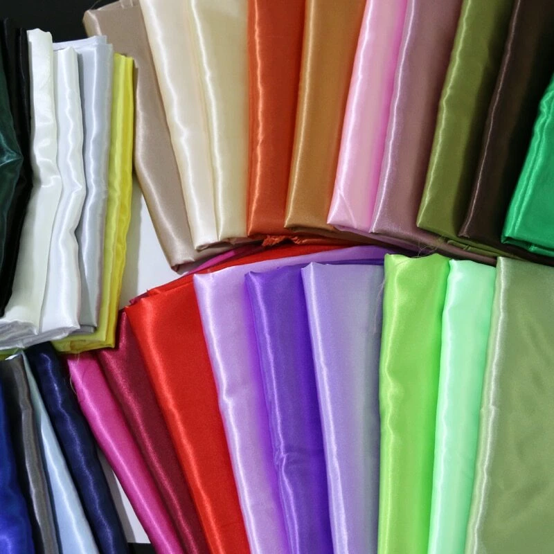 1 Yard Plain Satin Material For Clothing Lining Scarf Silky Charmeuse Fabric - Image 3 of 4