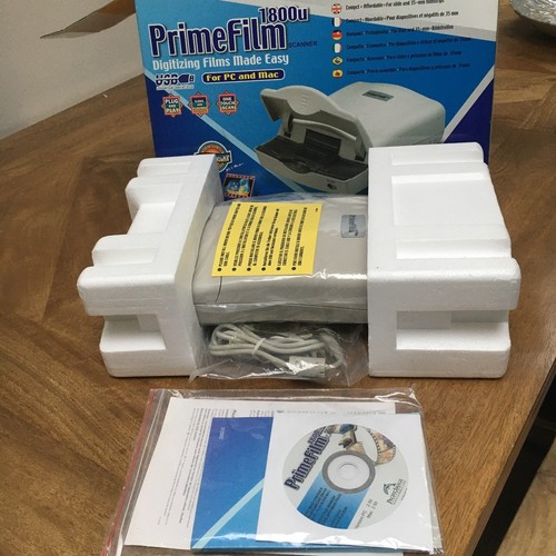 "PrimeFilm 1800u USB Film Scanner with Box for 35mm Slides & Negatives