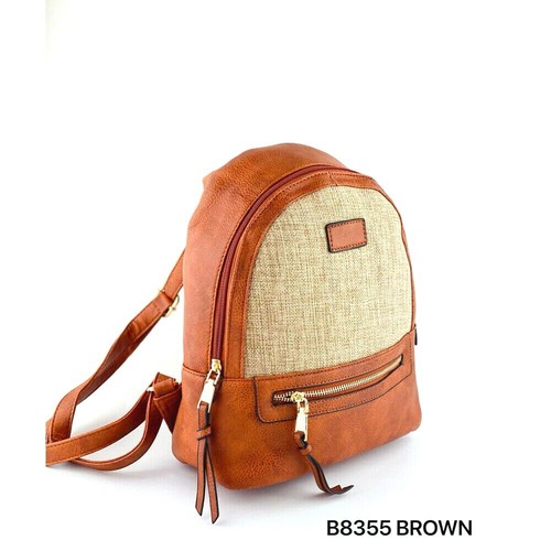 Bolso Mochila mujer casual Marrón Multibolsillos. Mochila Bolsos mujer Lino | eBay