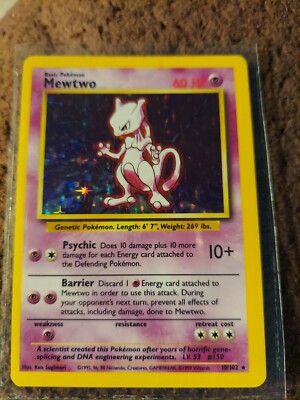 POKEMON CARD MEWTWO HOLOGRAPHIC NINTENDO 1999 GAMEFREAK WIZARDS 10/102 RARE | eBay POKEMON CARD MEWTWO HOLOGRAPHIC NINTENDO 1999 GAMEFREAK WIZARDS 10/102 RARE | eBay
