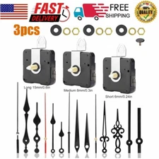 DIY Wall Quartz Clock Movement Mechanism Replacement Kit Tool Parts Red Hands