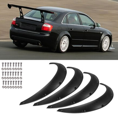 4Pcs 50mm Wide Body Fender Flares For Audi A3 A4 S4 S5 – Black Polyurethane Universal Fit