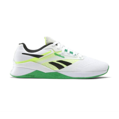 Reebok Men's Nano X4 White/Green Training Shoes 100074180