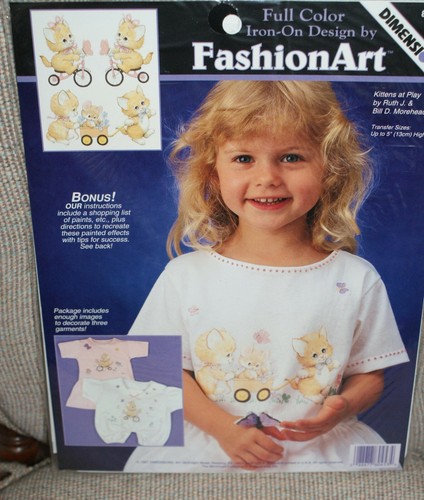 Dimensions Fashion Art Full Color Iron-On Transfer Kittens at Play - 80453 - Picture 2 of 3