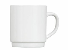 Kaffeebecher Kaffeetasse Luminarc Becher 290 ml weiß Spülmaschinenfest