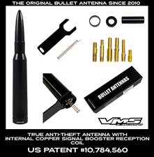 50 Cal Caliber Bullet Ammo Anti Theft Copper Coil Replacement Antenna Black Kit