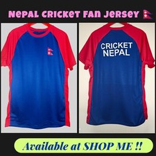 SALE Nepal Cricket Fan Jersey multicolor ,size 42 asian XL breathable fabric