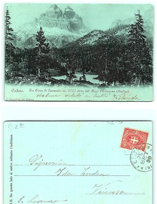S04-7262, CADORE, TRE CIME DI LAVAREDO, ITALY 1900 TO AUSTRIA, POSTCARD