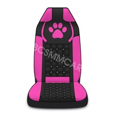 High Back Bucket Car Seat Cover Front Chair Protector Cushion Pink Footprint Mat