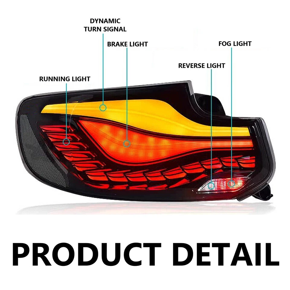 Luz trasera LED GTS ahumada izquierda+derecha para BMW Serie 2 2014-2021 F22 F23 F87 228i 230i Foto 3 de 4
