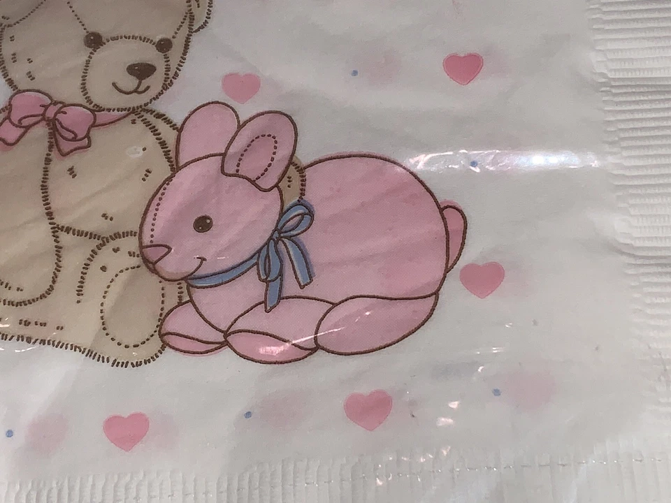 Vintage Napkins Baby Shower or Birthday Carlton Cards 16 Pack USA - Image 3 of 4