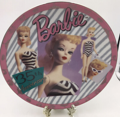 Enesco Barbie Collector Plate 35th anniversary Japan COA Original Box 1993