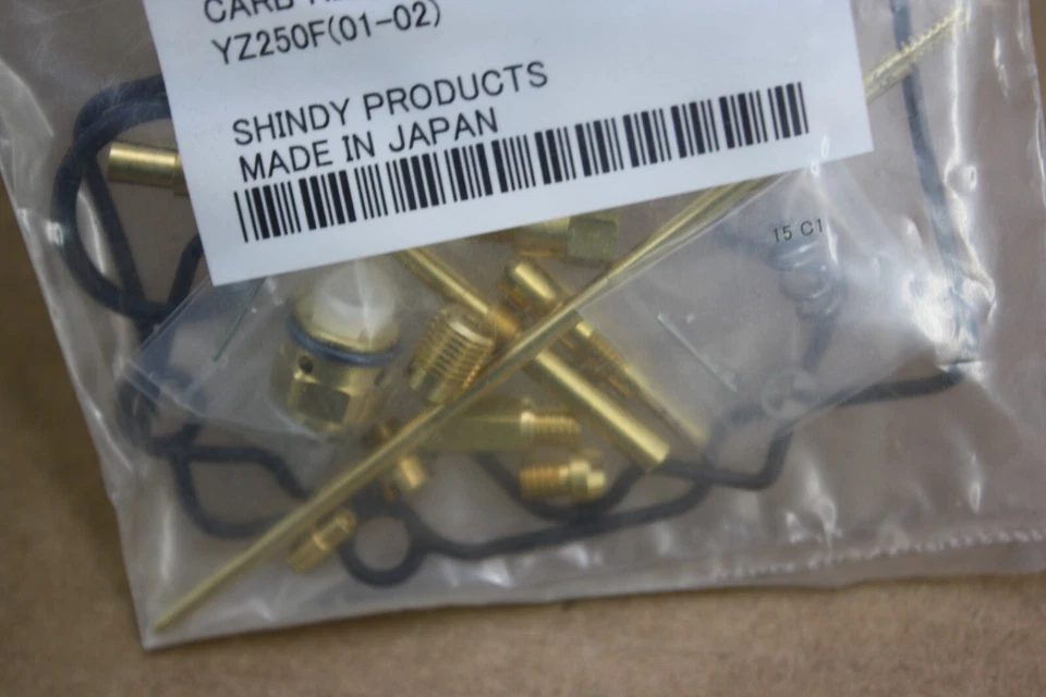 Yamaha YZ250F 2001 2002 KIT DE REPARACIÓN DE CARBURADOR JUEGO DE REPARACIÓN SHINDY HECHO EN JAPÓN Foto 4 de 4