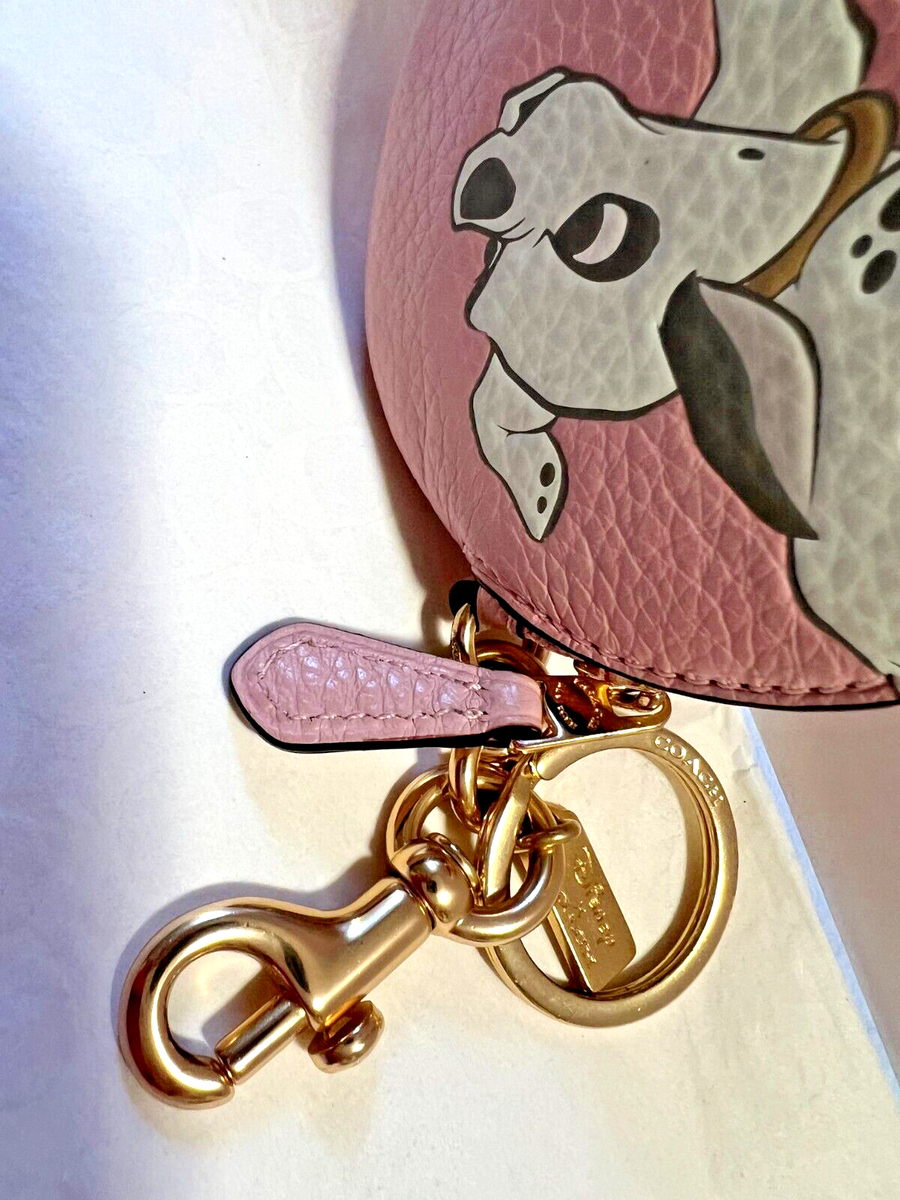 COACH X Disney 101 Dalmatians Dog Pink Leather Coin Purse Bag