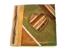 HANDMADE NATURAL LEAF PHOTO ALBUM No.2 ECO-FRIENDLY ALBUM HEART BALI LEAF ALBUM