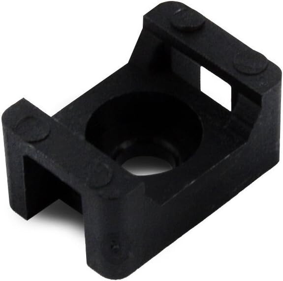CM1B100Pac Black Cable Tie Base Saddle Type Mount Wire Holder Cable