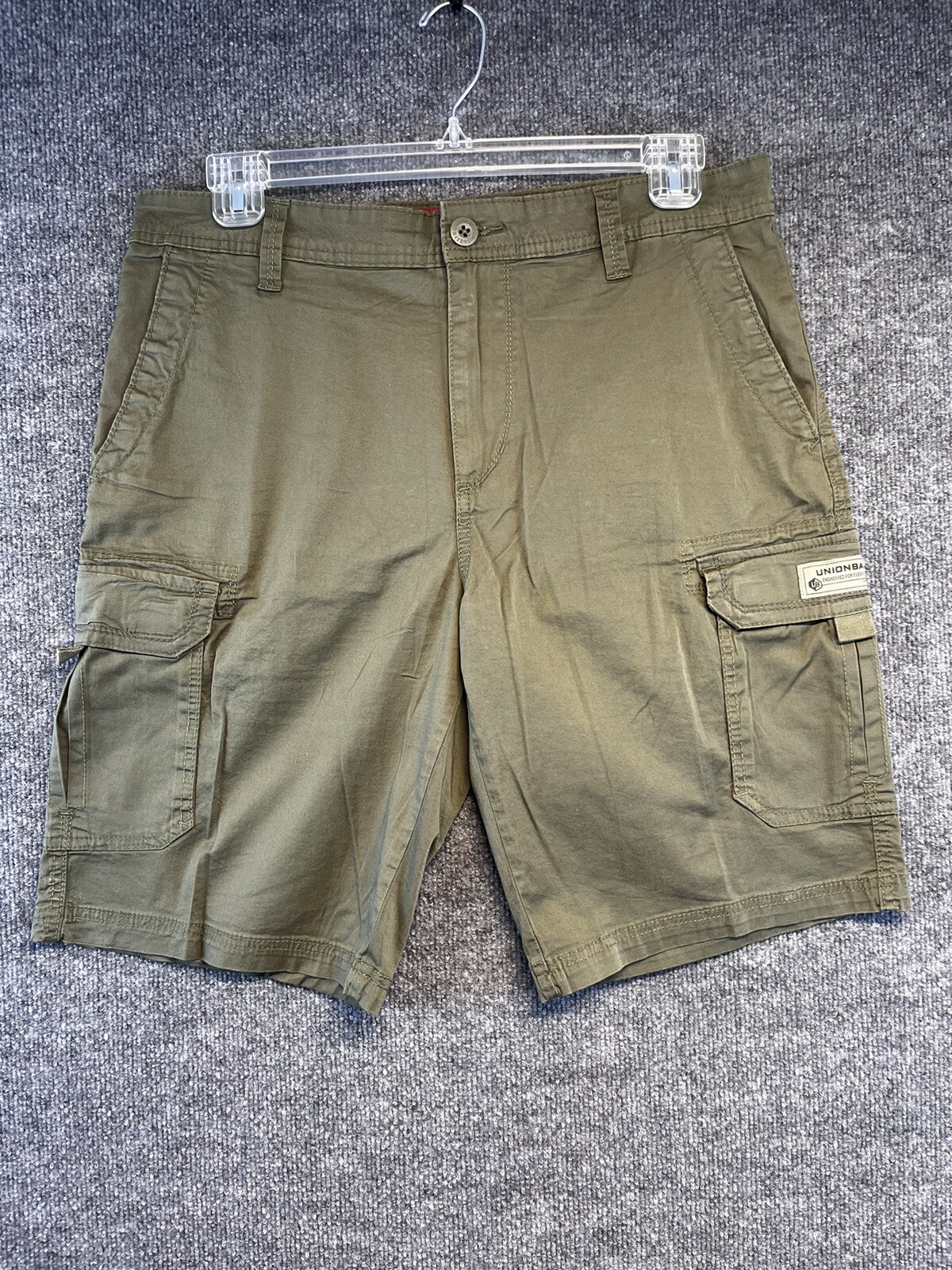 Union Bay Shorts Men's 34 Green Cargo Utility Hiking Casual Outdoor