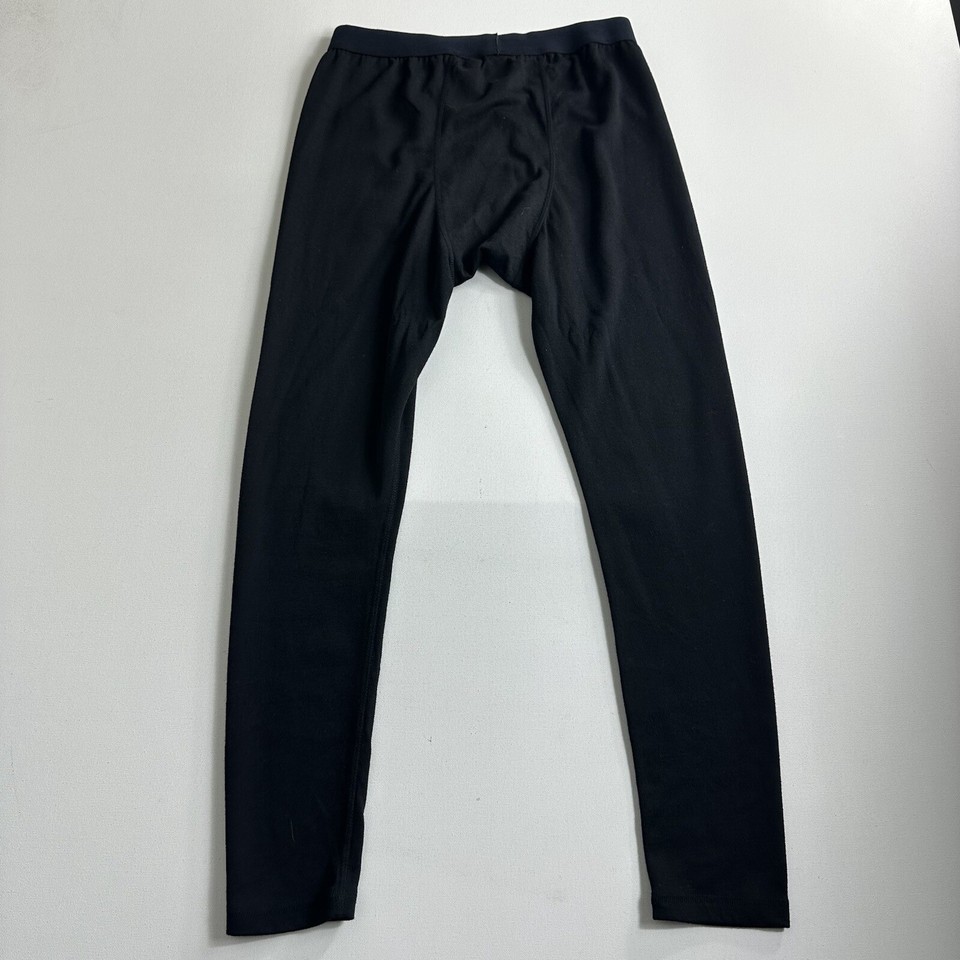 OmniWool Base Layer Pants Mens M Black Wool Blend Leggings Elastic