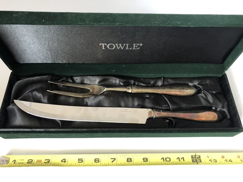 Towle Sterling Silver 2 Pce. Steak Carving Set 14" Knife w/case HD1