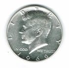 1966 Philadelphia Brilliant Uncirculated Silver Strike JFK Half Dollar Coin!