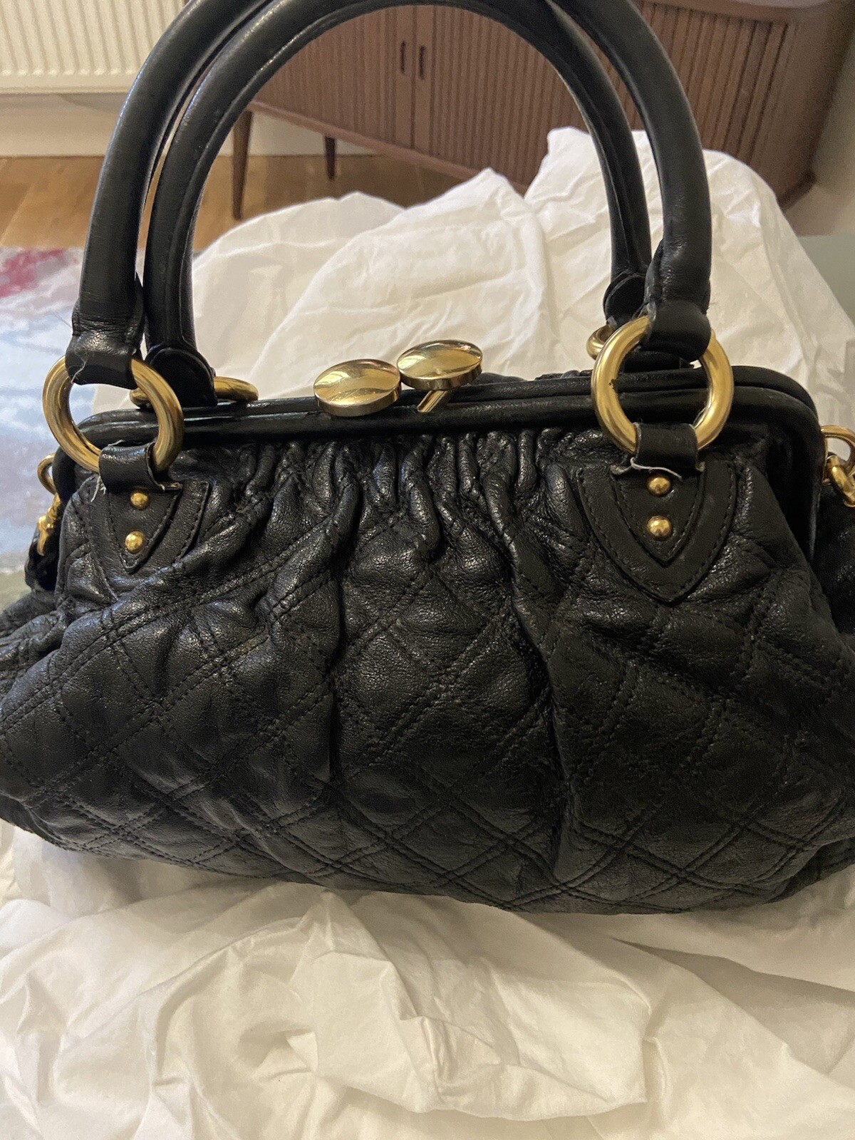Marc Jacob’s The Stam Bag In Black