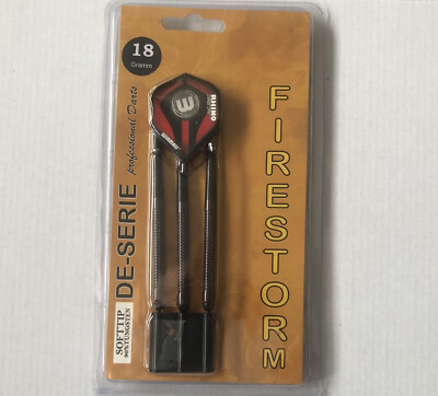 3 Dartpfeile Profi Softdarts Firestorm 90% Tungsten Barrel je 18 gramm Darts