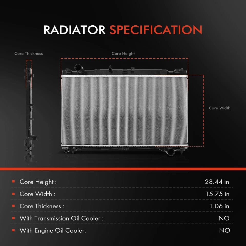 铝制散热器无油冷却器适用于雷克萨斯 IS200t 2016 201 2.0L 1640036130 — 第 2/4 张图片