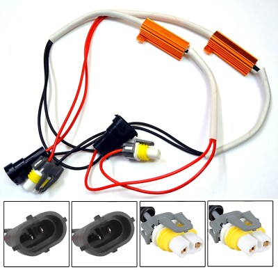 Wire HID Resistor Canceler Error Decoder C H8 Fog Light Bulb Flicker Fix Harness