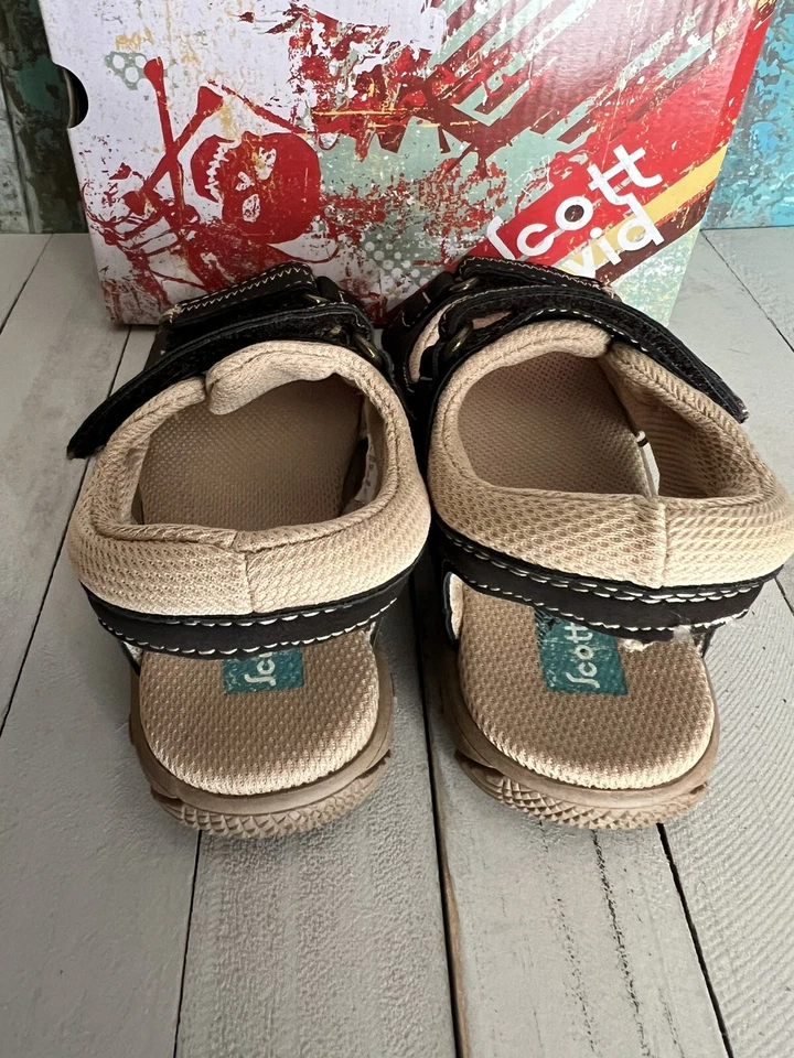 Коричневые сандалии Scott David Stratton для мальчика ясельного возраста размер США 10 М, 12 М - Изображение 3 из 4