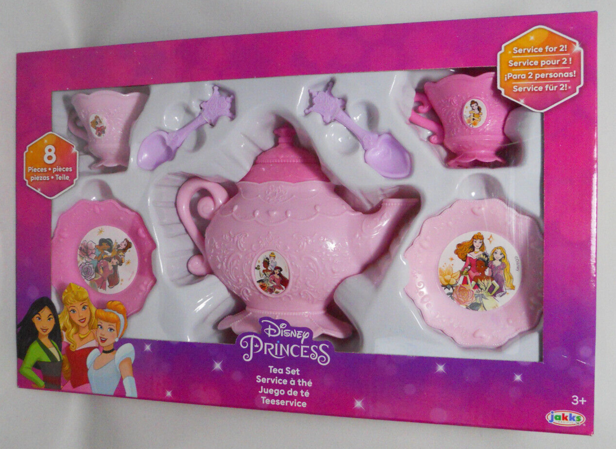 Disney Princess Toy Tea Set 8-Pieces Service for Pretend