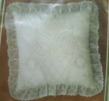 Flower Basket Candlewicking embroidery 14" pillow kit unopen