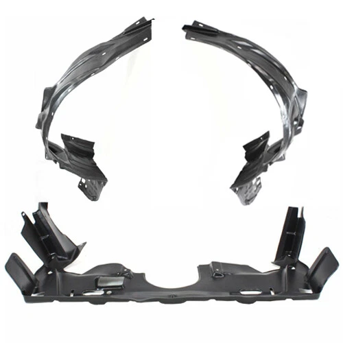 Front Fender Liner & Engine Under Cover Set w/ Clips For 1999-2004 Honda Odyssey Foto 2 de 4